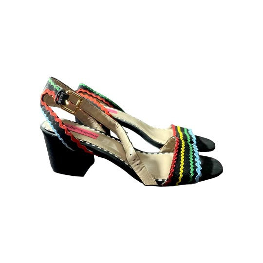 Betsey Johnson Black Multicolored Pumps