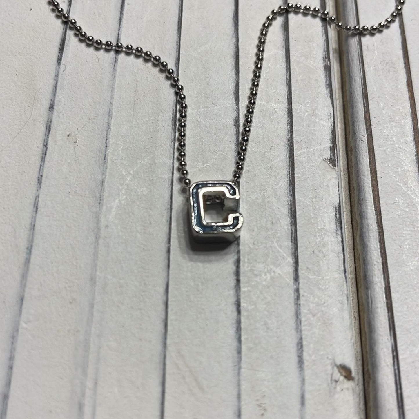 Coach necklace silver chain with c ( new w/o paper just price tag