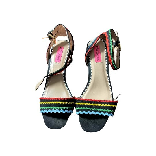 Betsey Johnson Black Multicolored Pumps