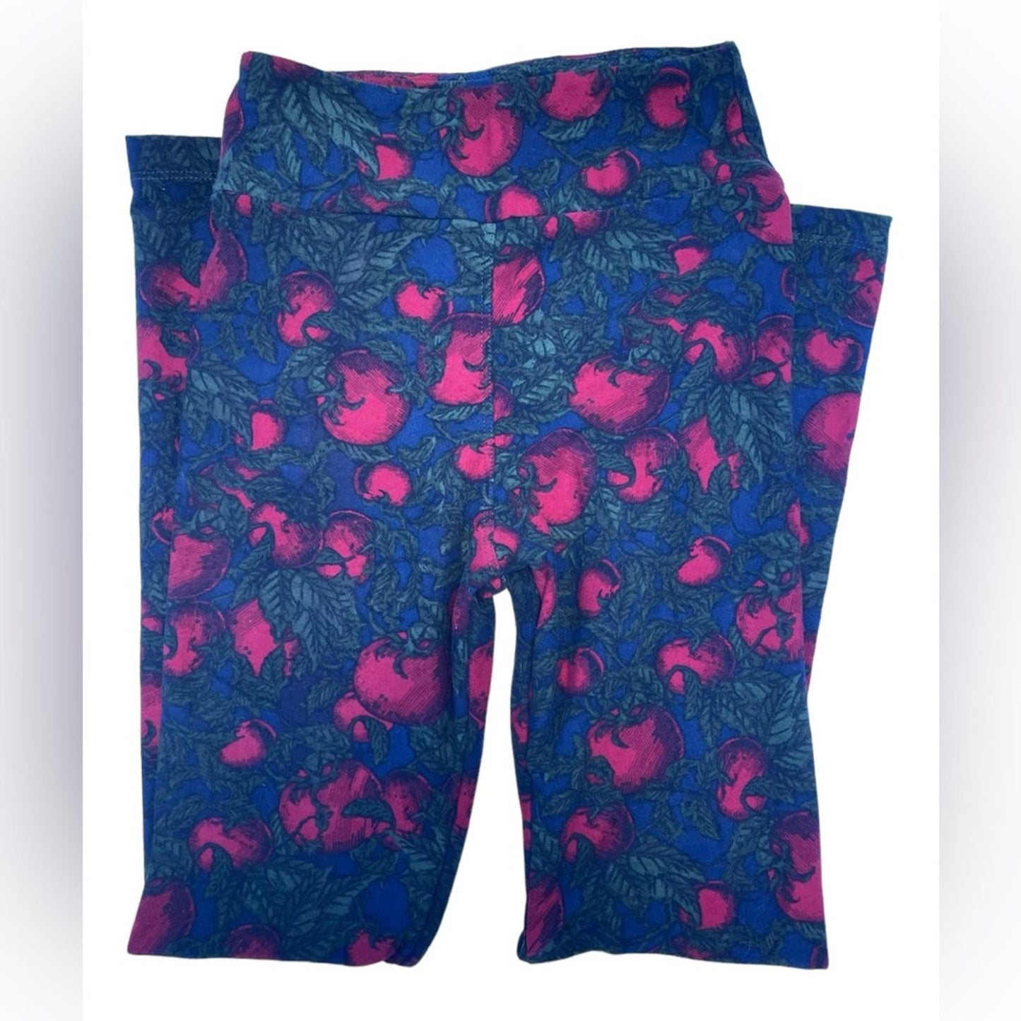 LulaRoe Navy Green Tomato Leggings