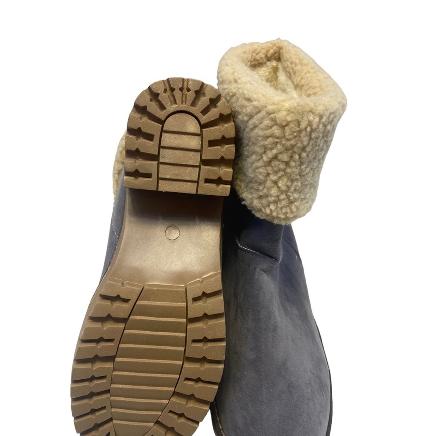 Lt. Charcoal Gray Fur Boots- NWOT- Size 10
