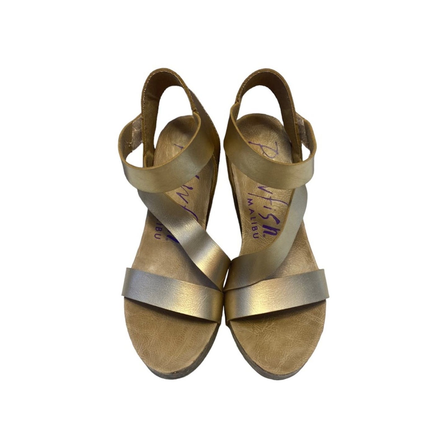Blowfish Gold Wedge Sandals