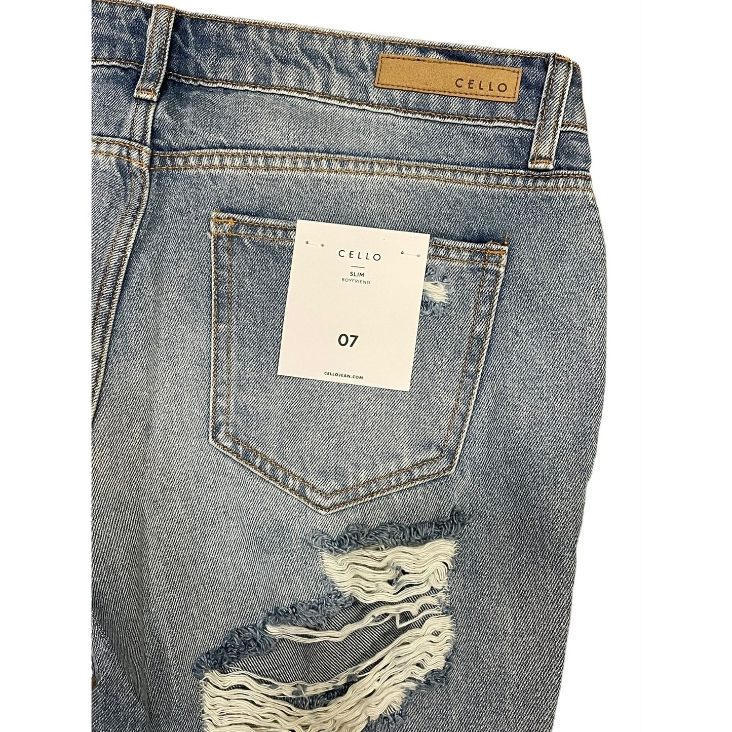 Cello Slim Boyfriend Jean- Light Wash