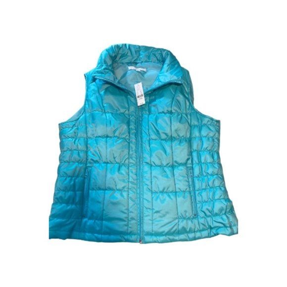 New York & Company Aqua Puffer Vest