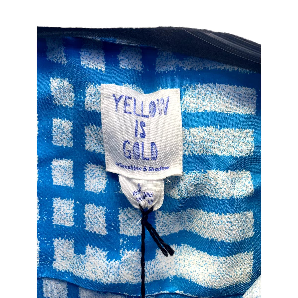 Yellow is Gold lt. Blue 100% Silk Tunic