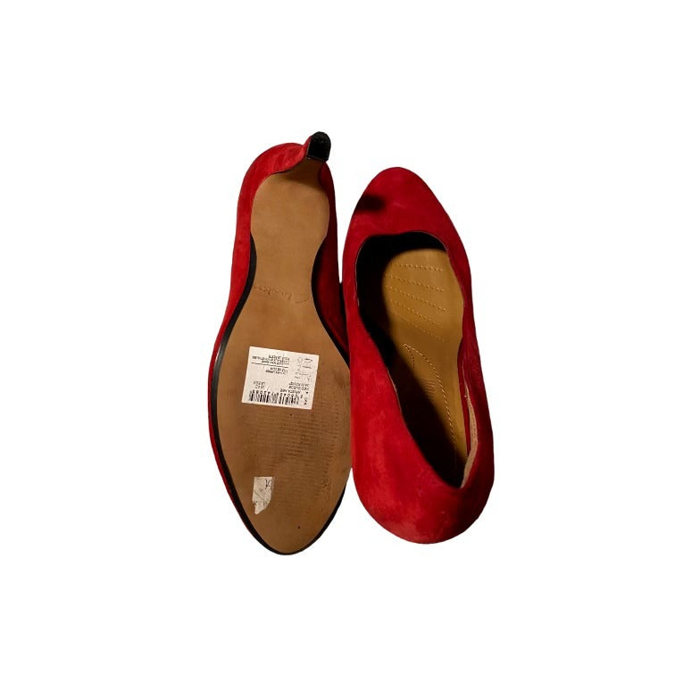 Clarks Red Ultra Suede Pumps