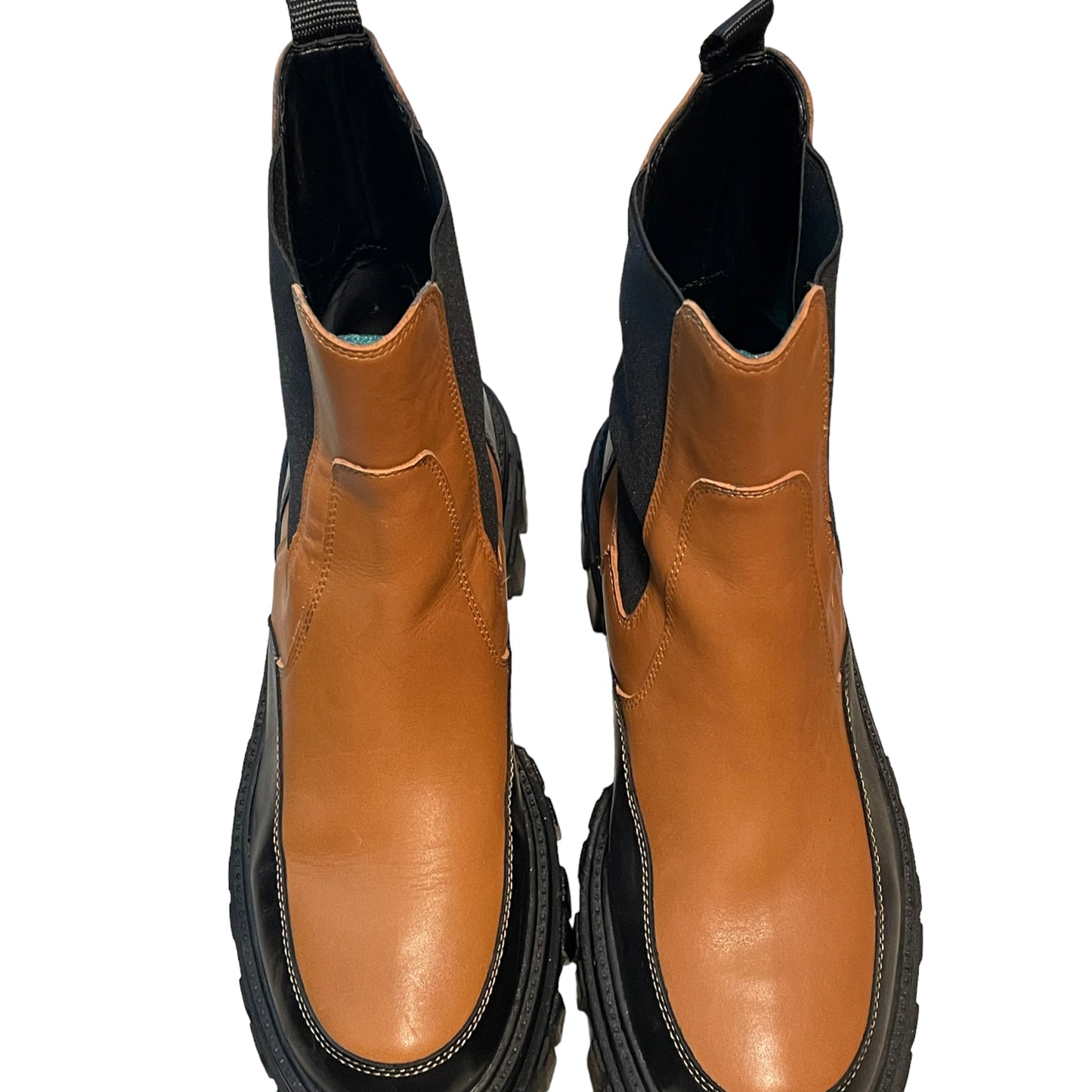 Marc Fisher Camel Brown/ Black Boots
