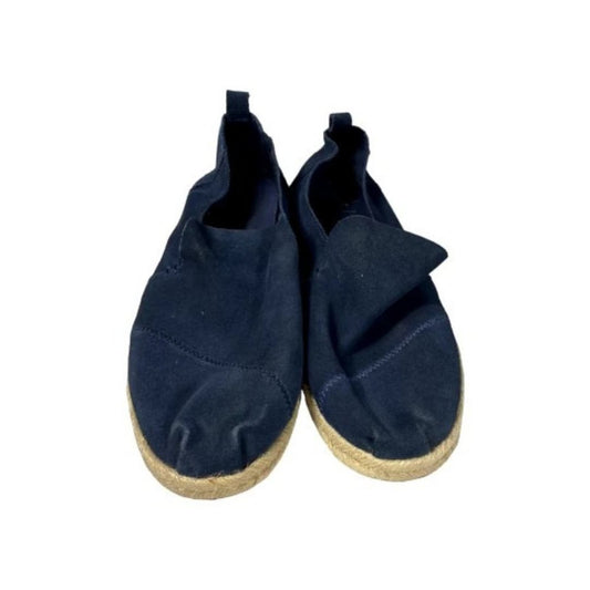 Toms Navy Suede Casual Shoes with Rope Accent
