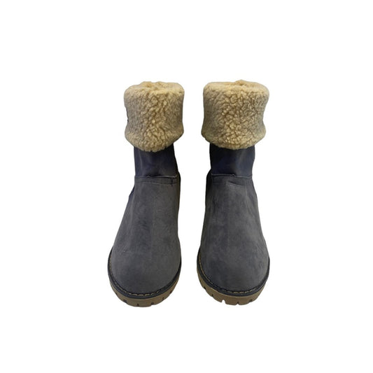 Lt. Charcoal Gray Fur Boots- NWOT- Size 10