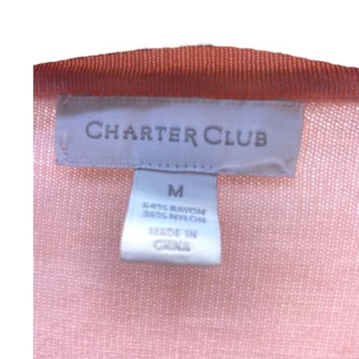 Charter Club Peach Button down Cardigan