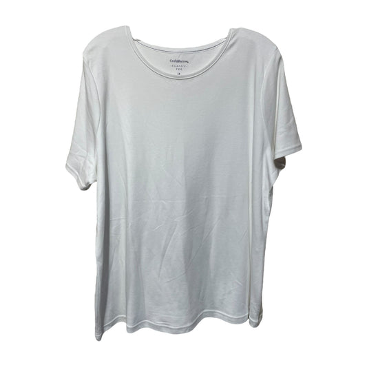 Croft & Barrow Solid White  Crew Neck Classic T Shirt