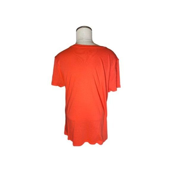 Gap Orange V neck Short Sleeve Shirt
