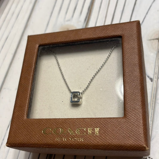 Coach necklace silver chain with c ( new w/o paper just price tag