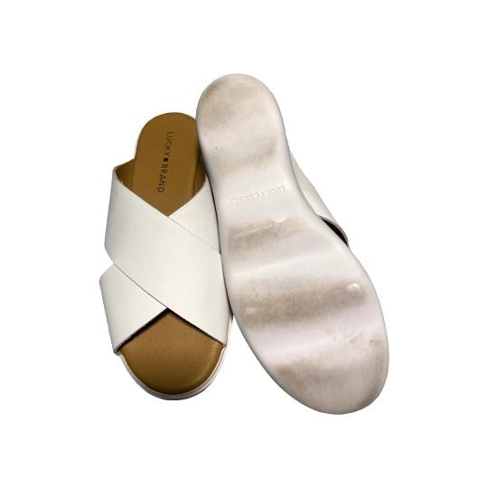 Lucky Brand White Leather Ladies Sandals