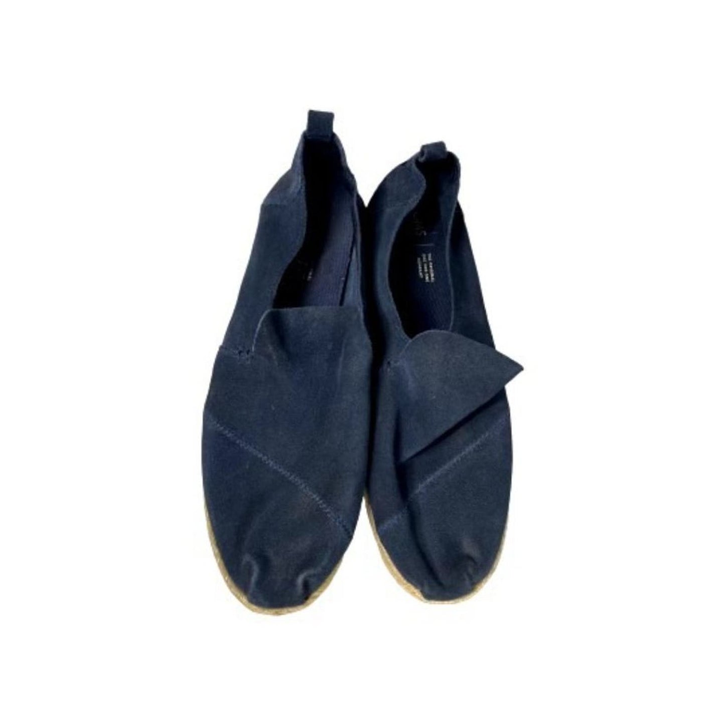 Toms Navy Suede Casual Shoes with Rope Accent