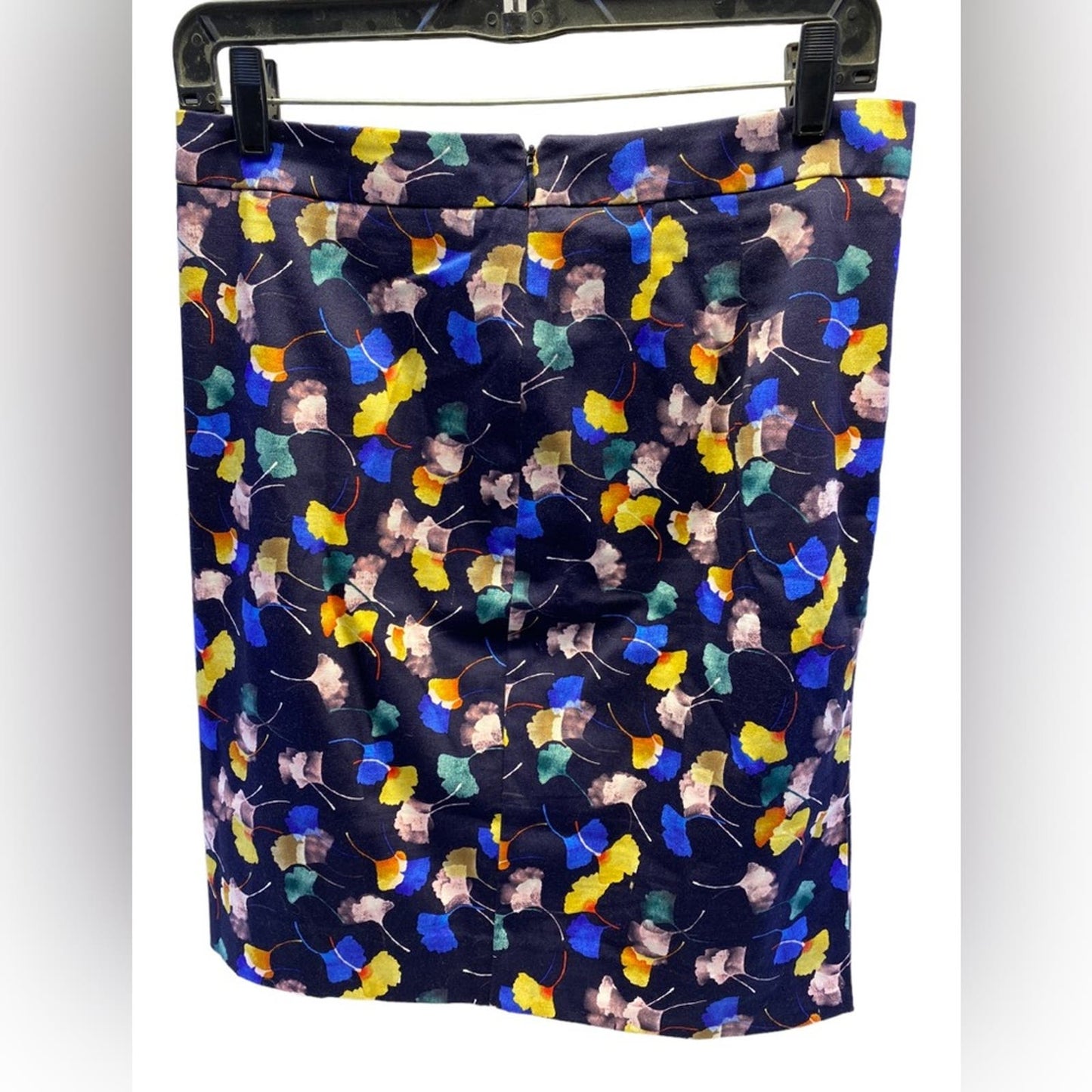 The Limited Navy Blue  Floral Pattern Pencil Skirt 6P