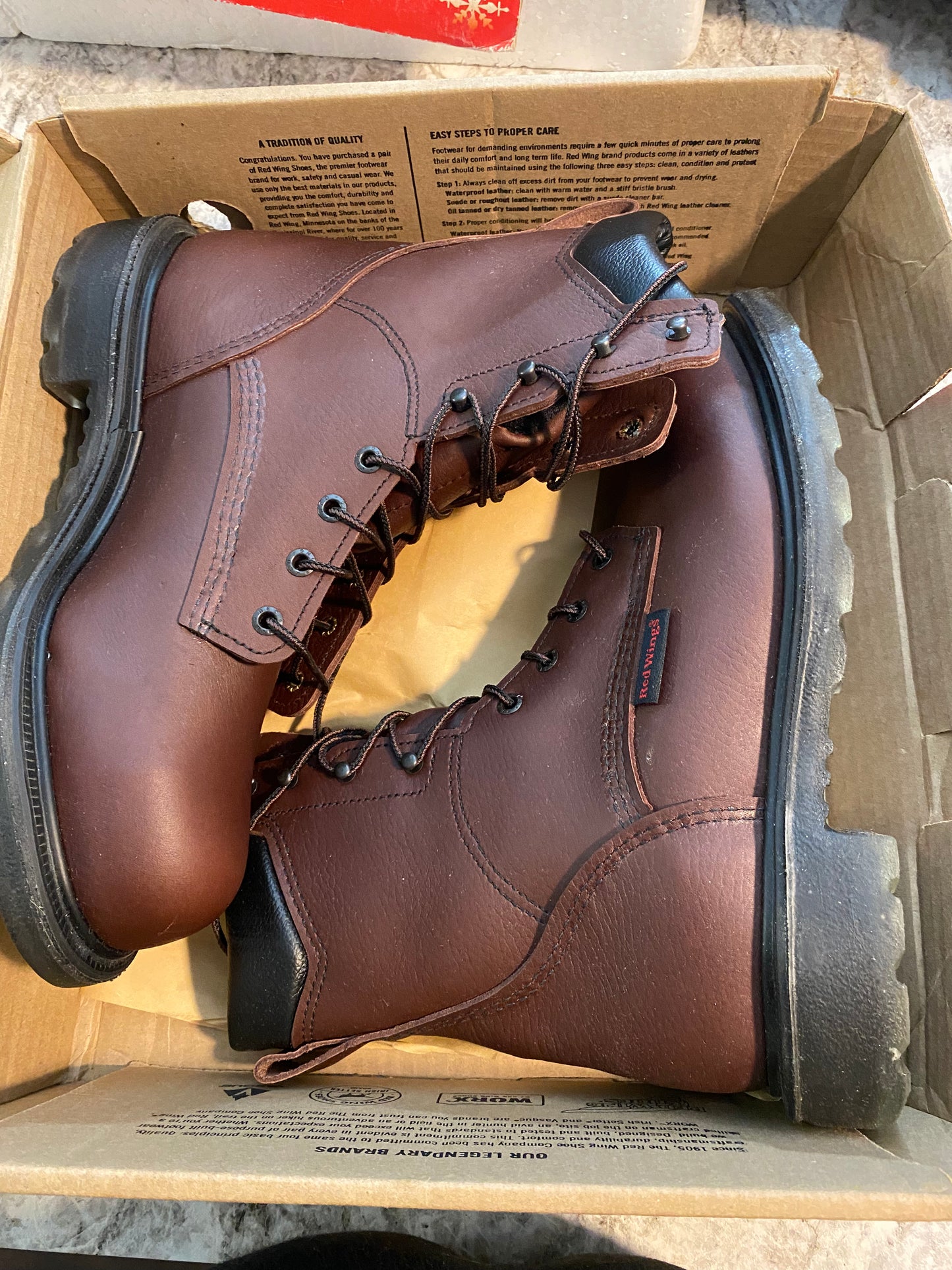 Red Wing Burgundy Leather Boots