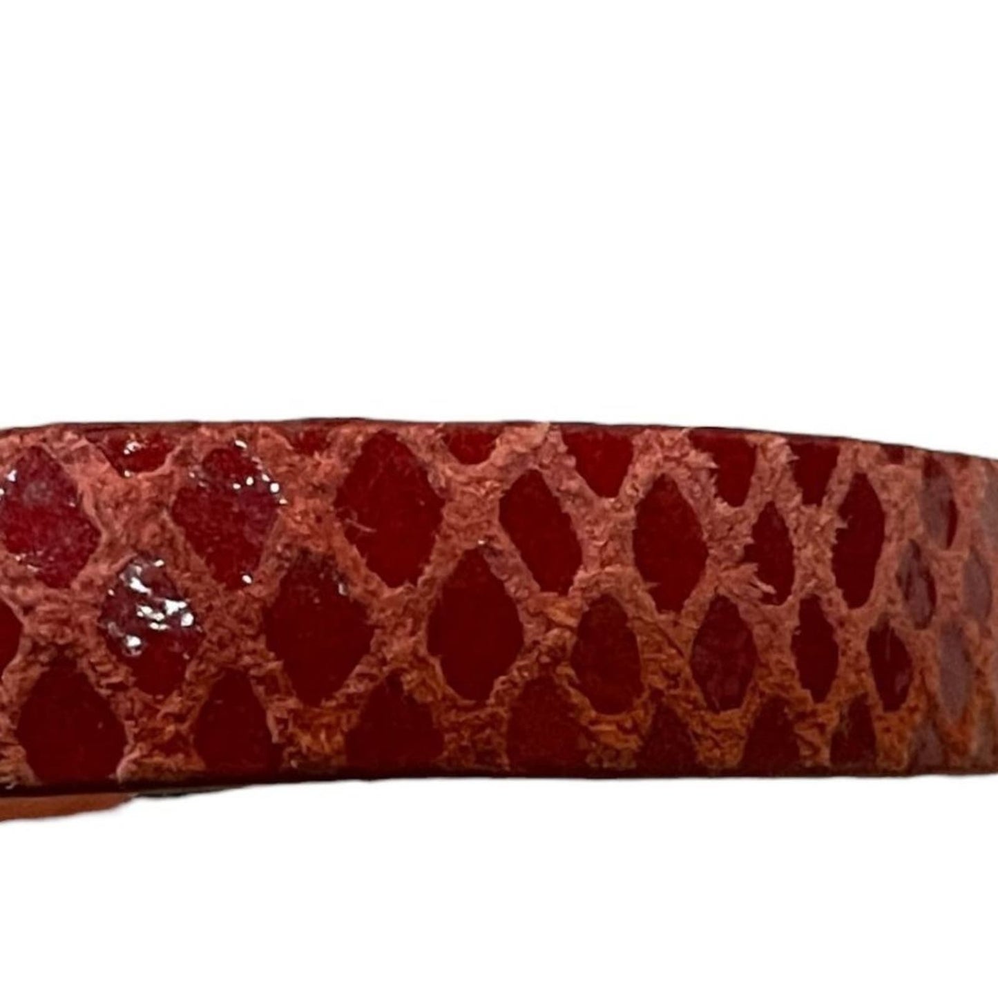2 Fossil Bracelets- Red leather & Aqua Woven