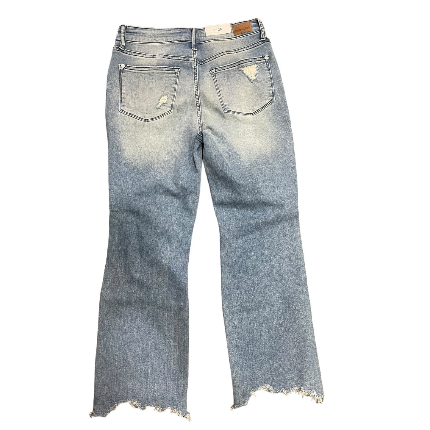 Judy Blue Medium Blue Mid Rise Straight Crop Jeans