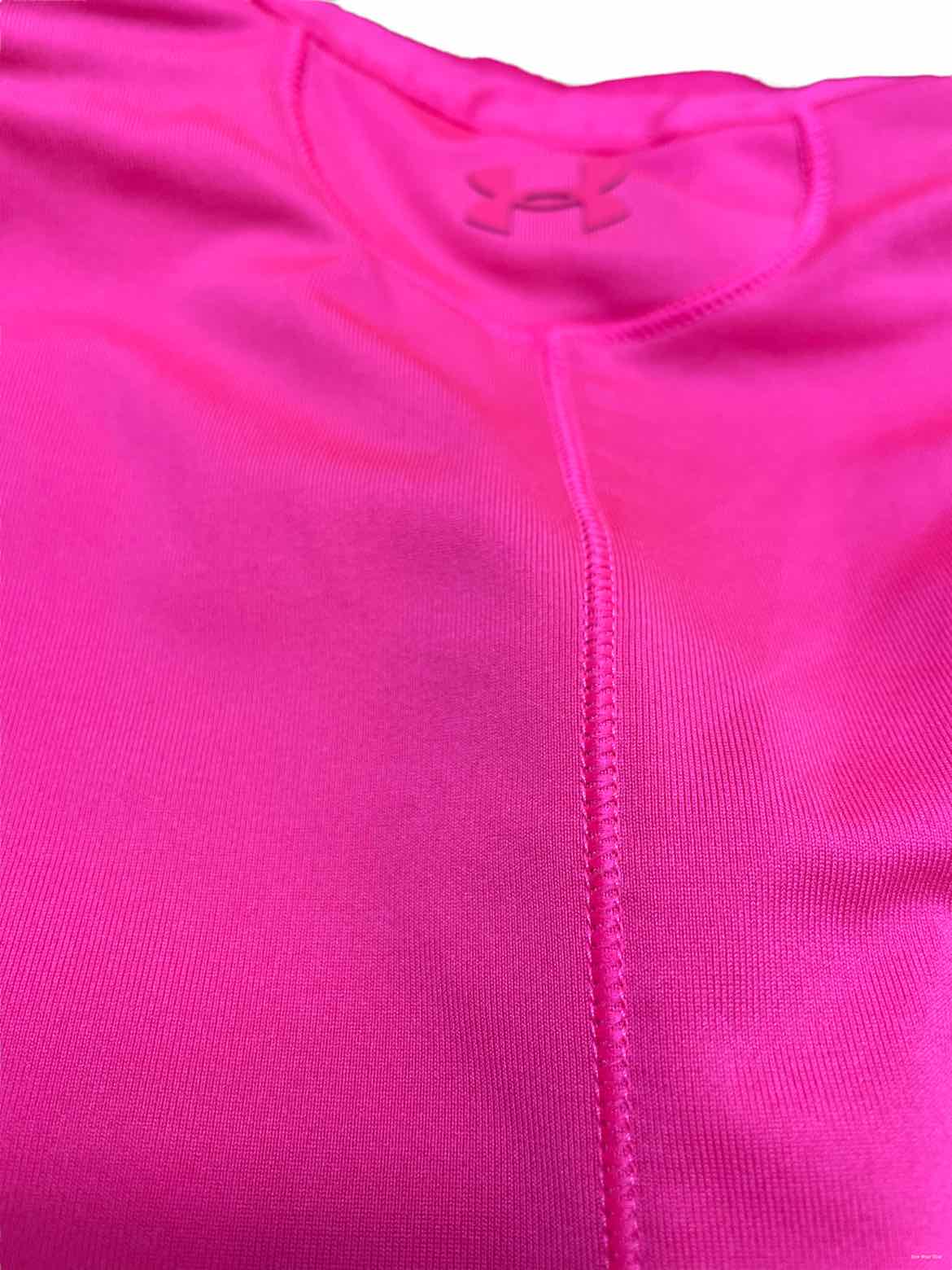 Under Armour Size S Neon Pink Polyester logo Active Wear Shirt