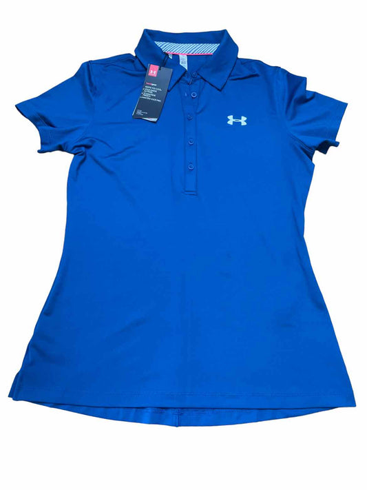 Under Armour Size S Blue Polyester logo Active Wear Shirt