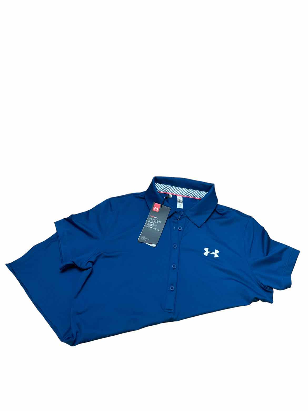 Under Armour Size S Blue Polyester logo Active Wear Shirt