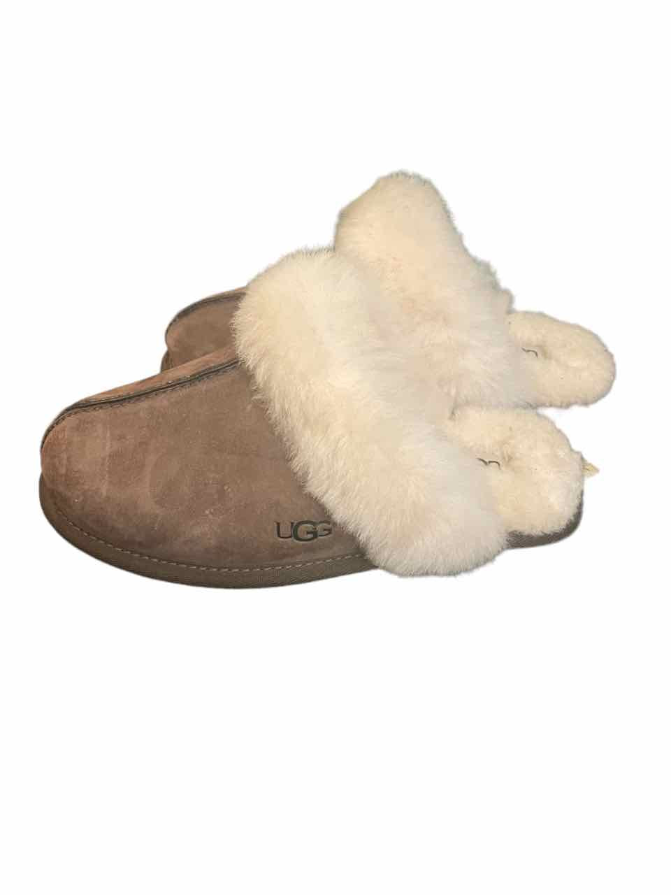 UGG Size 5 Brown Suede Slippers