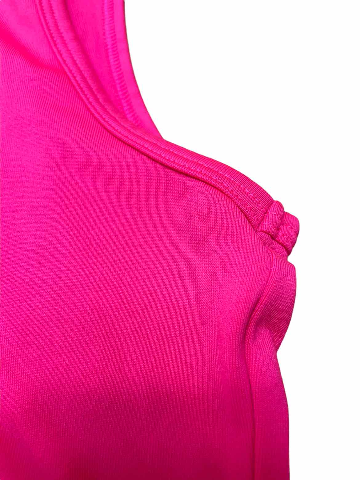 Under Armour Size S Neon Pink Polyester logo Active Wear Shirt